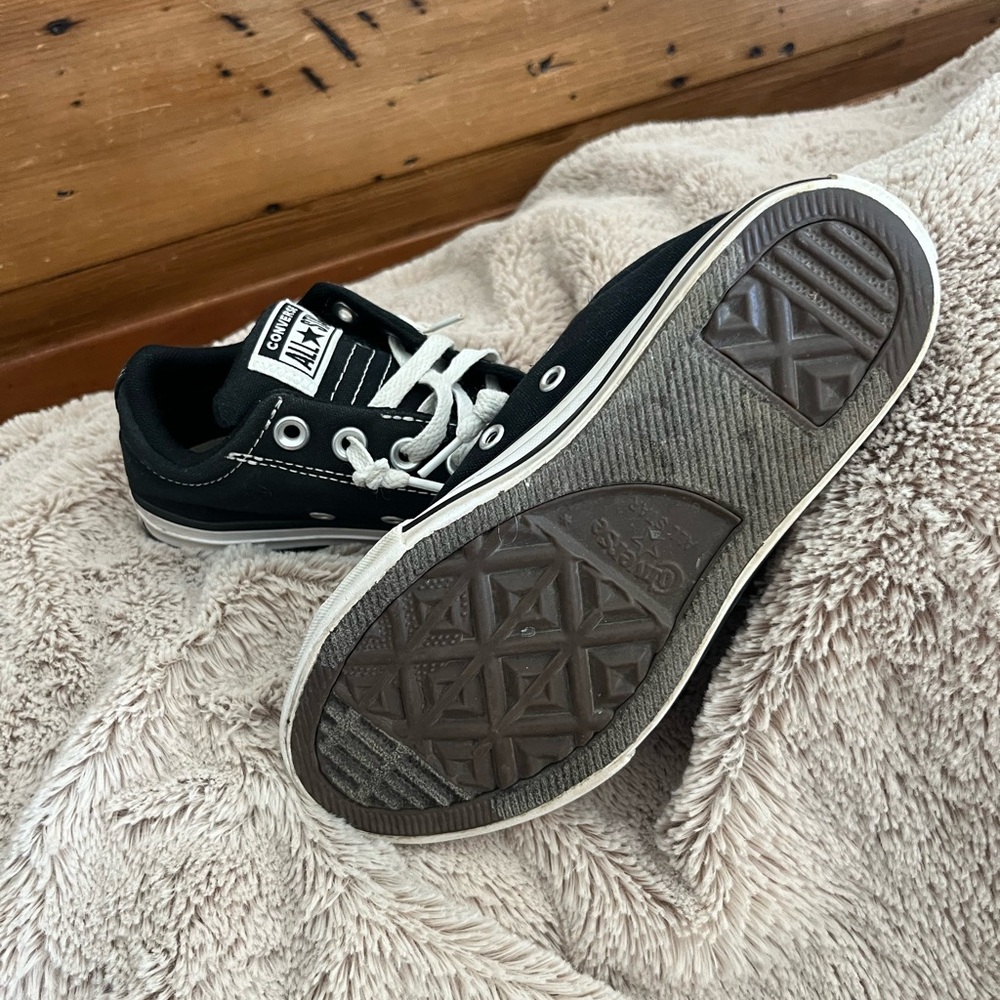 Converse Kids Black and White Sneakers - Picture 10 of 11